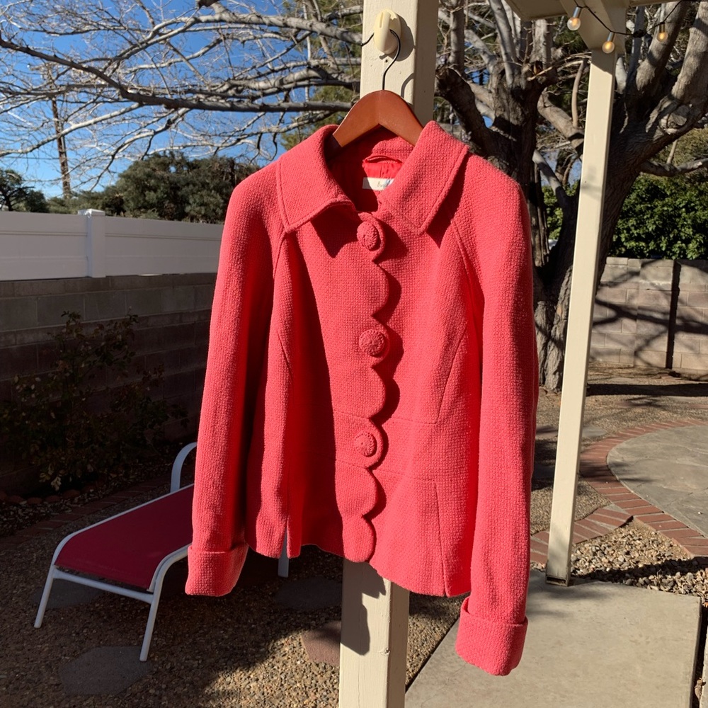 Boden pink wool coat size 18R